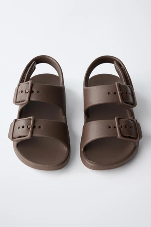 Резиновые сандалии с пряжками- Заказать в России