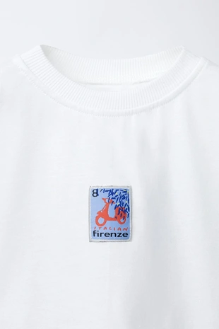 Футболка с нашивкой «мото»- Заказать в России