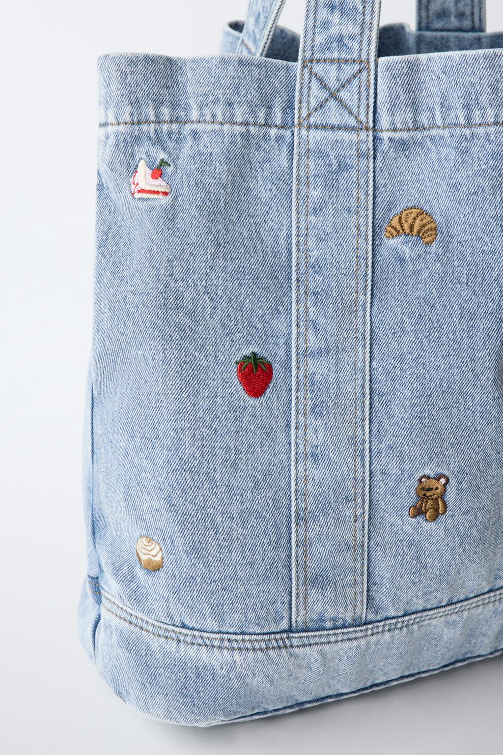 ДЖИНСОВАЯ СУМКА-ШОПЕР С ВЫШИВКОЙ