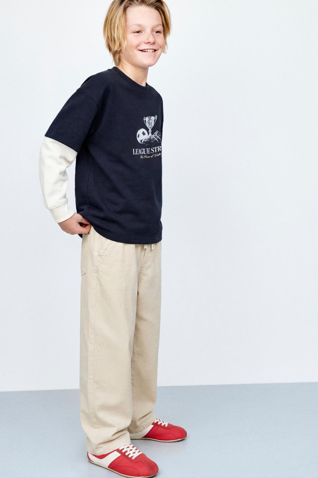 ПРЯМЫЕ СВОБОДНЫЕ БРЮКИ ИЗ САРЖИ