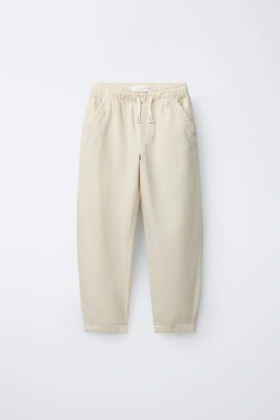 Прямые свободные брюки из саржи- Заказать в России