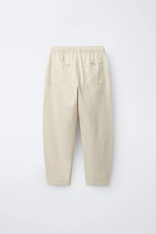 Прямые свободные брюки из саржи- Заказать в России