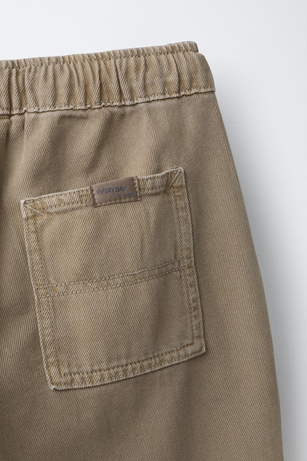 ПРЯМЫЕ СВОБОДНЫЕ БРЮКИ ИЗ САРЖИ