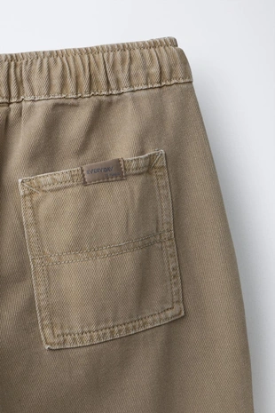 Прямые свободные брюки из саржи- Заказать в России