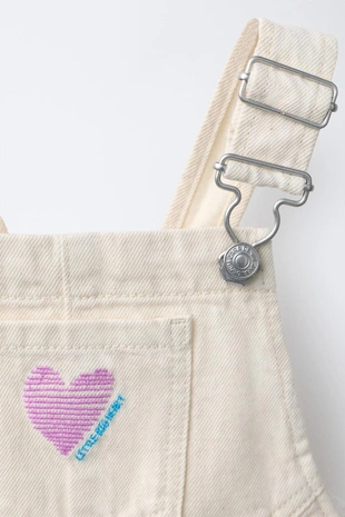 Короткий комбинезон из саржи с вышивкой- Заказать в России