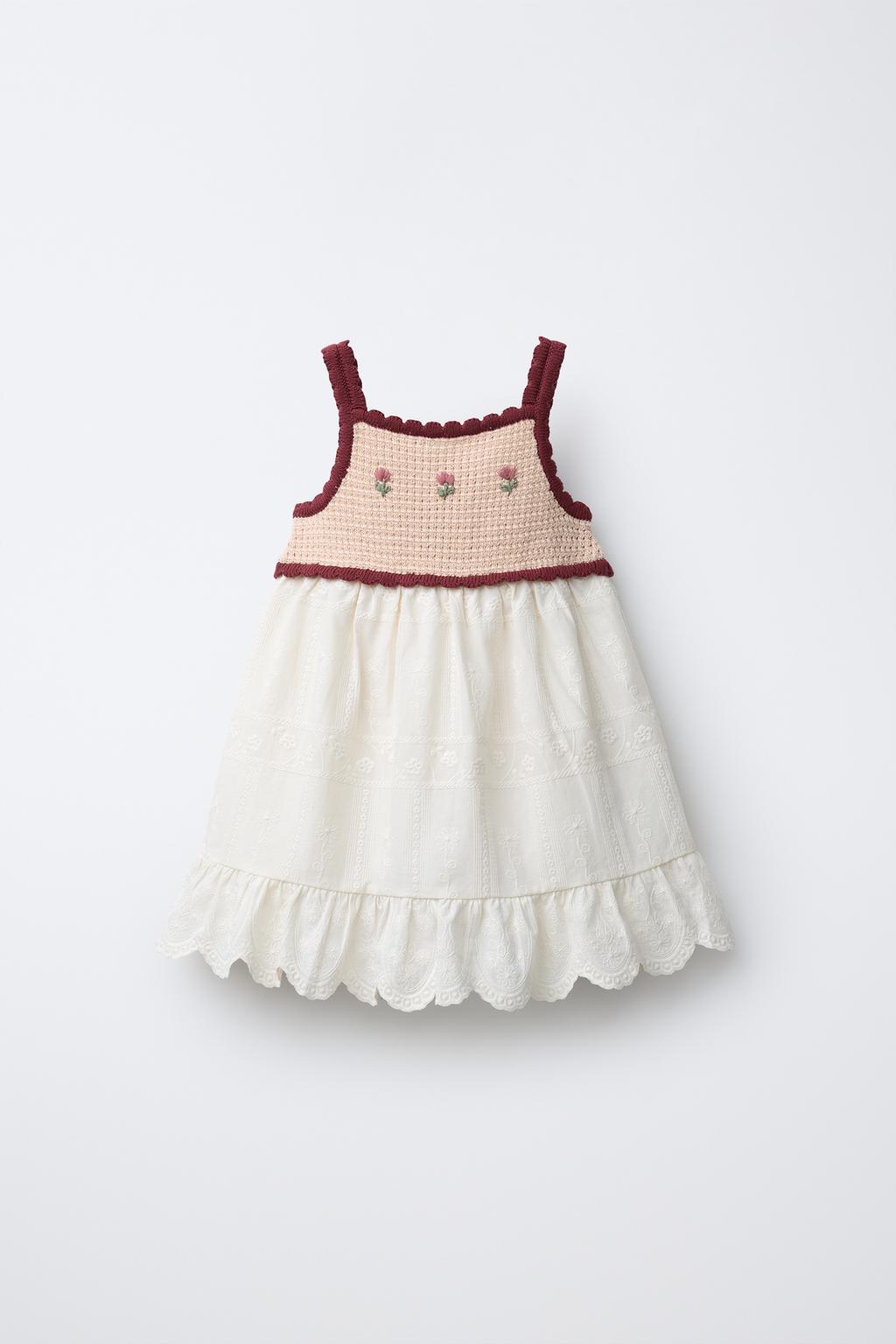 КОМБИНИРОВАННОЕ ТРИКОТАЖНОЕ ПЛАТЬЕ