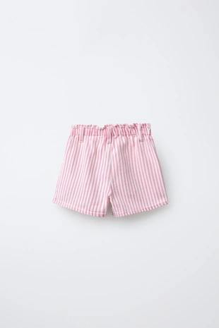 Шорты из саржи в полоску с карманами «сердце»- Заказать в России