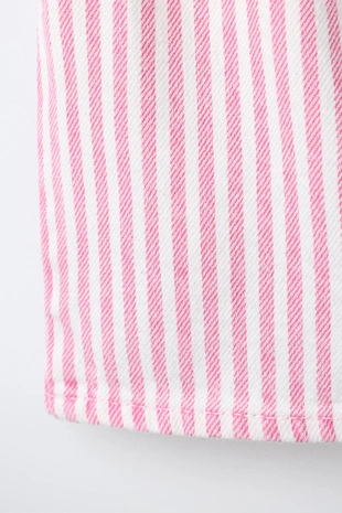 Шорты из саржи в полоску с карманами «сердце»- Заказать в России