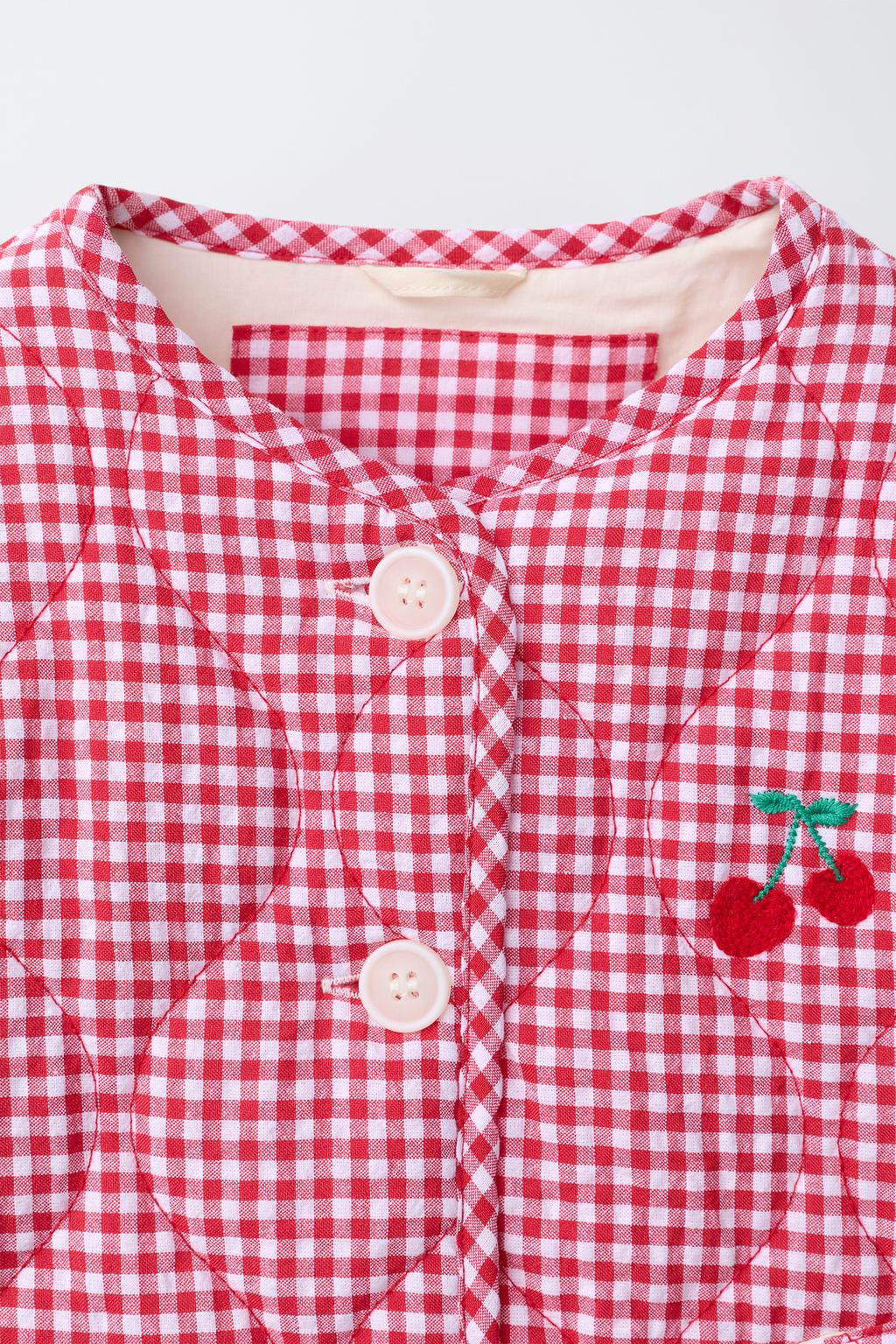 СТЕГАНАЯ КУРТКА В КЛЕТКУ ВИШИ