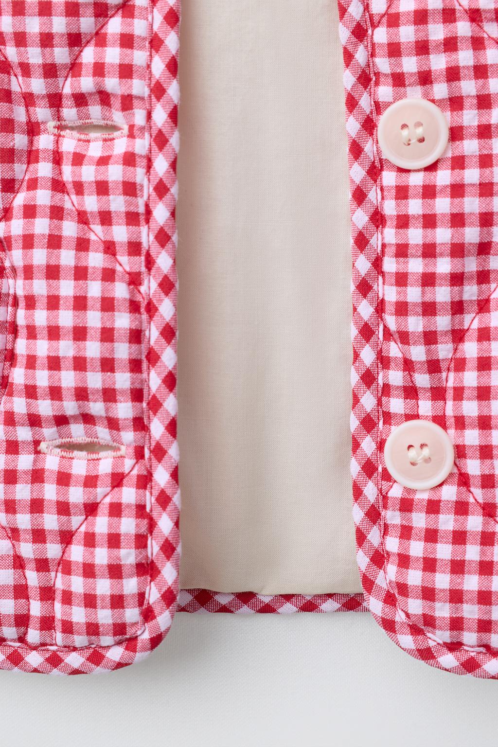 СТЕГАНАЯ КУРТКА В КЛЕТКУ ВИШИ