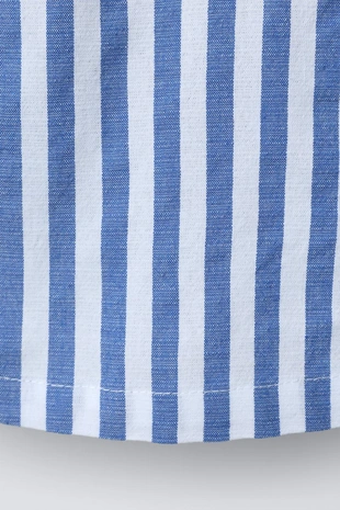 Платье в полоску с контрастной отделкой- Заказать в России