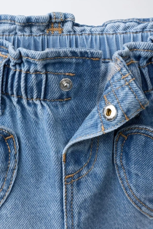 Джинсовые шорты с карманами «сердечки»- Заказать в России