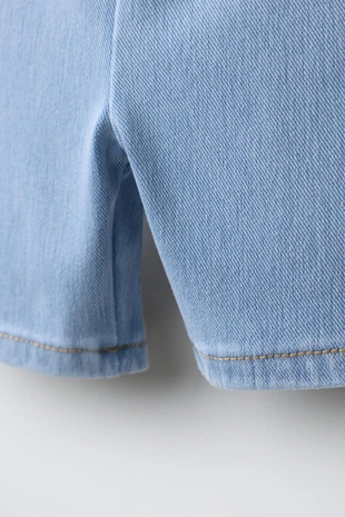 Джинсовые легинсы-велосипедки- Заказать в России