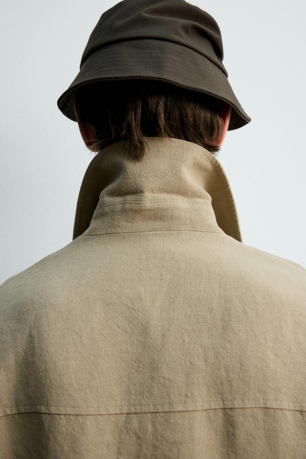 УКОРОЧЕННАЯ КУРТКА-РУБАШКА ИЗ 100% ЛЬНА лимитированная серия