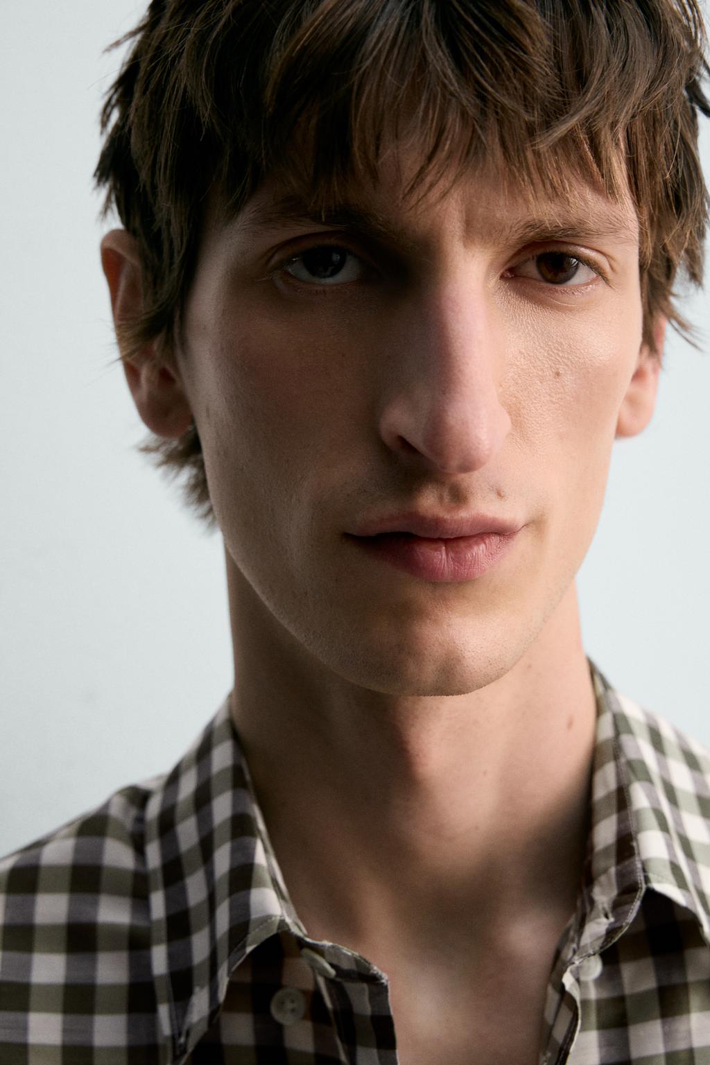 РУБАШКА В КЛЕТКУ ИЗ РАМИ И ШЕЛКА - лимитированная серия