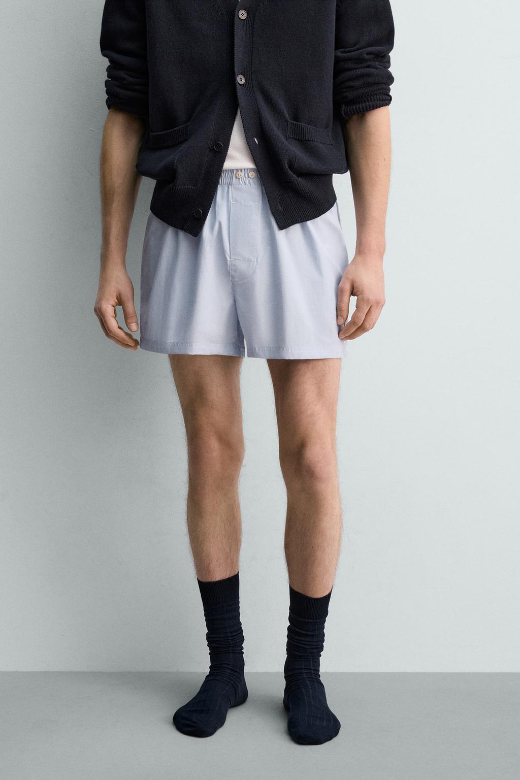 НАБОР ИЗ 2 КОМБИНИРОВАННЫХ ТРУСОВ-БОКСЕРОВ ИЗ ПОПЛИНА - лимитированная серия