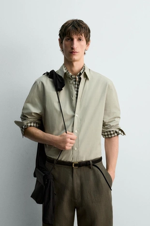 Рубашка классического кроя из поплина — лимитированная серия