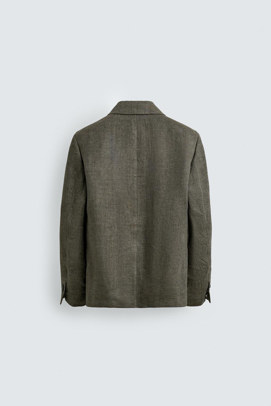 БЛЕЙЗЕР ИЗ 100% ЛЬНА С РЕЛЬЕФНЫМ УЗОРОМ - лимитированная серия