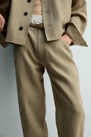 Брюки баллон из 100% льна - лимитированная серия- Заказать в России