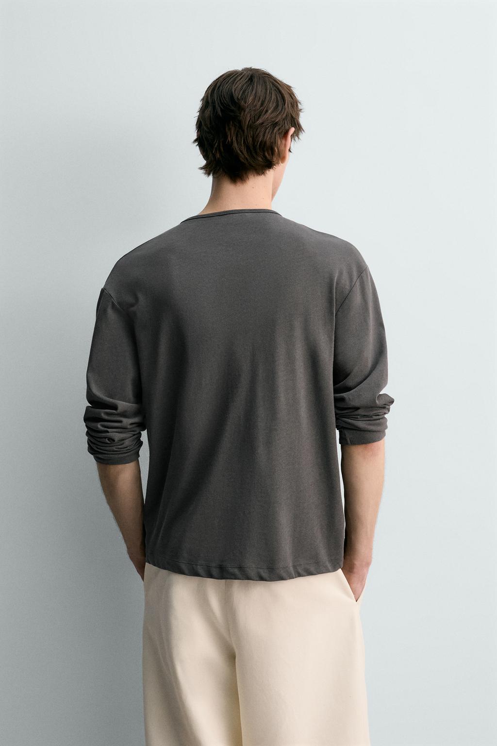 Лонгслив из хлопка и льна — лимитированная серия