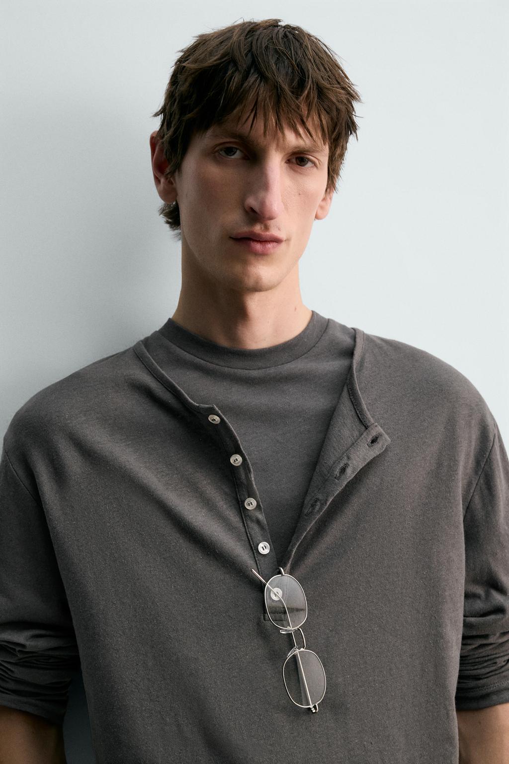 Лонгслив из хлопка и льна — лимитированная серия