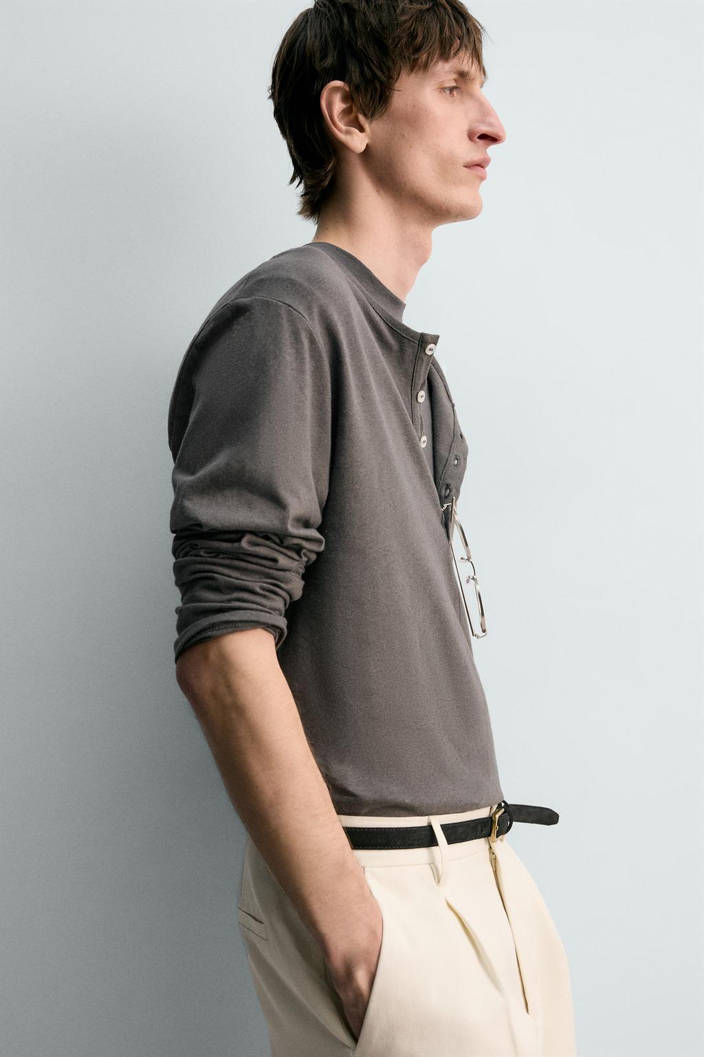 Лонгслив из хлопка и льна — лимитированная серия