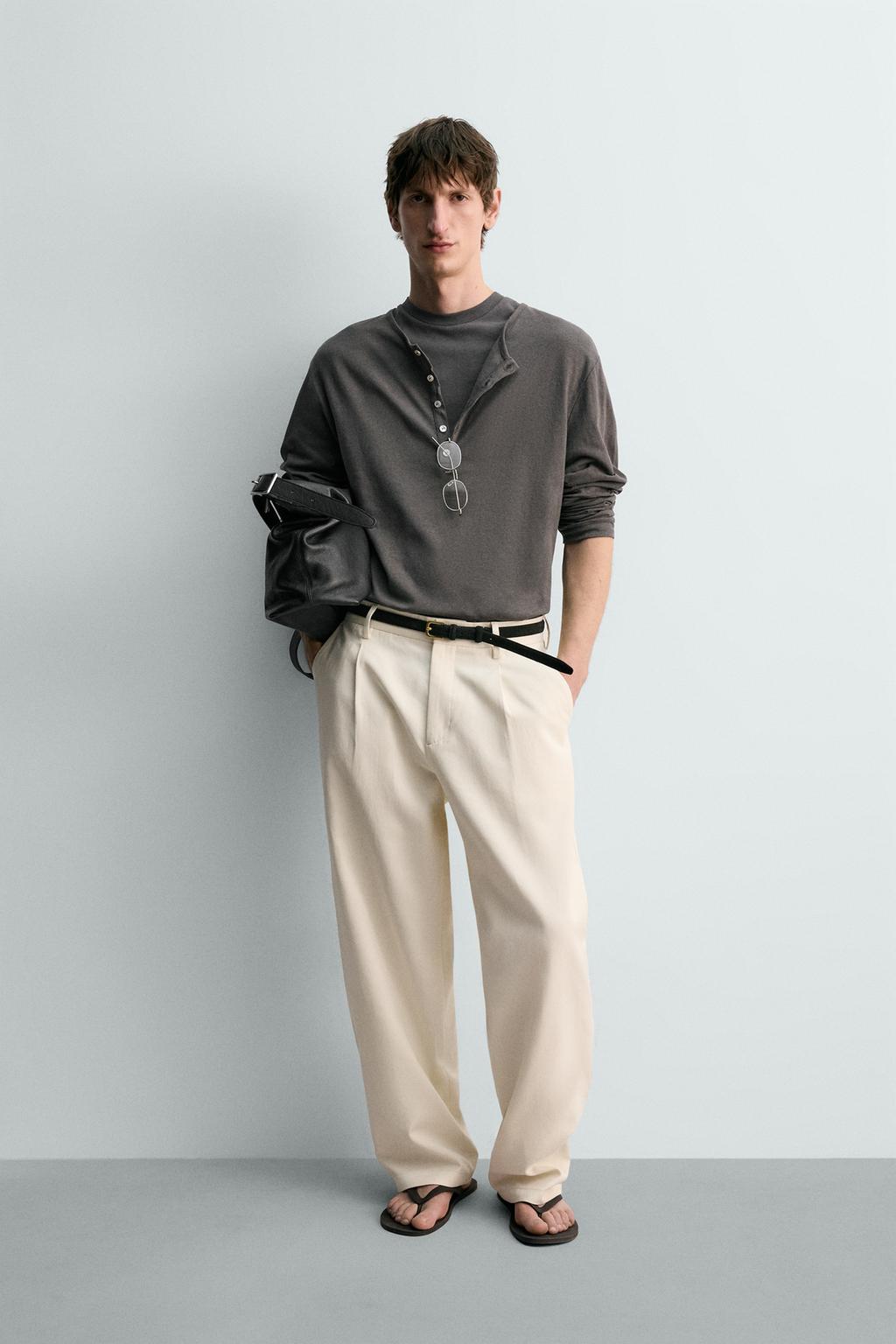 Лонгслив из хлопка и льна — лимитированная серия