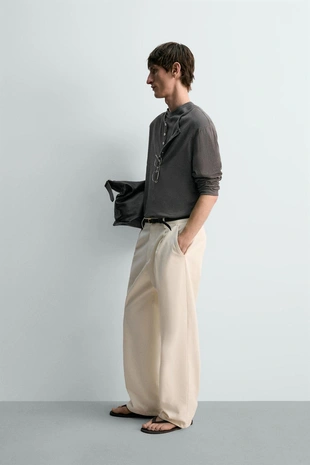 Лонгслив из хлопка и льна — лимитированная серия