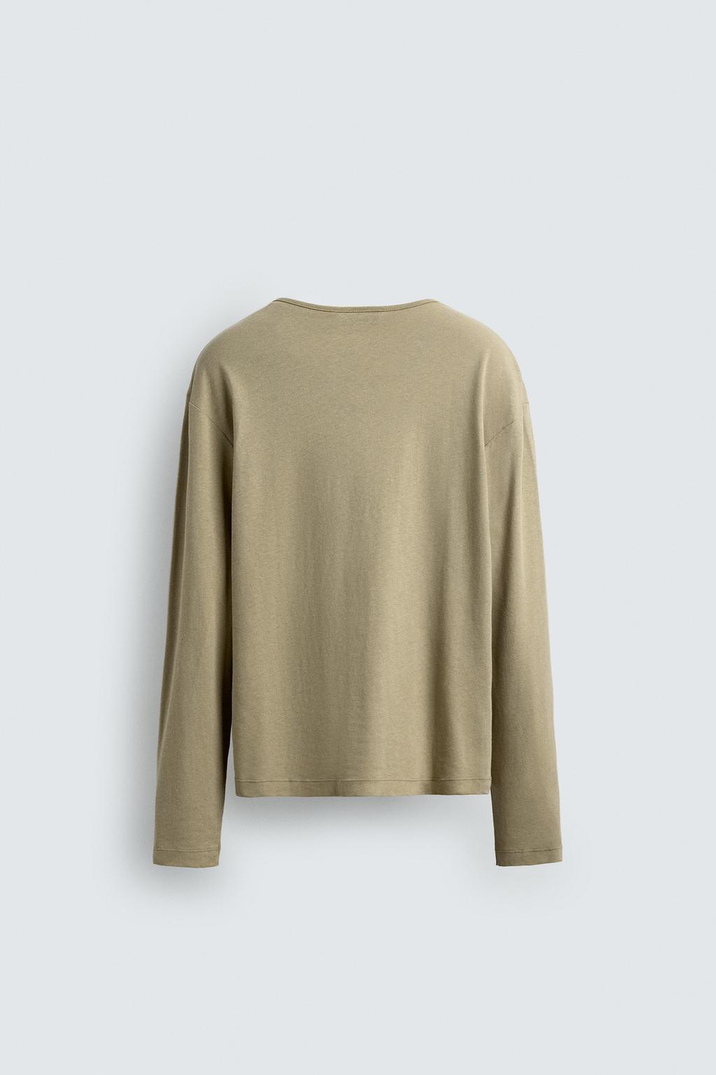 ФУТБОЛКА С ВОРОТНИКОМ-ПЕКАРЕМ ИЗ ХЛОПКА И ЛЬНА — лимитированная серия