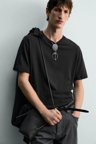 Футболка  из хлопка и льна- Заказать в России