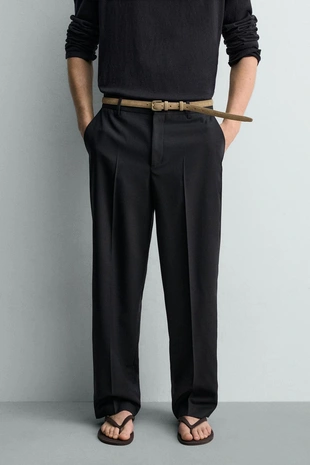 Брюки прямого кроя из 100% шерсти — лимитированная серия- Заказать в России
