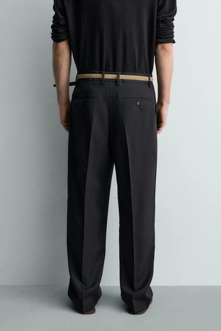 Брюки прямого кроя из 100% шерсти — лимитированная серия- Заказать в России
