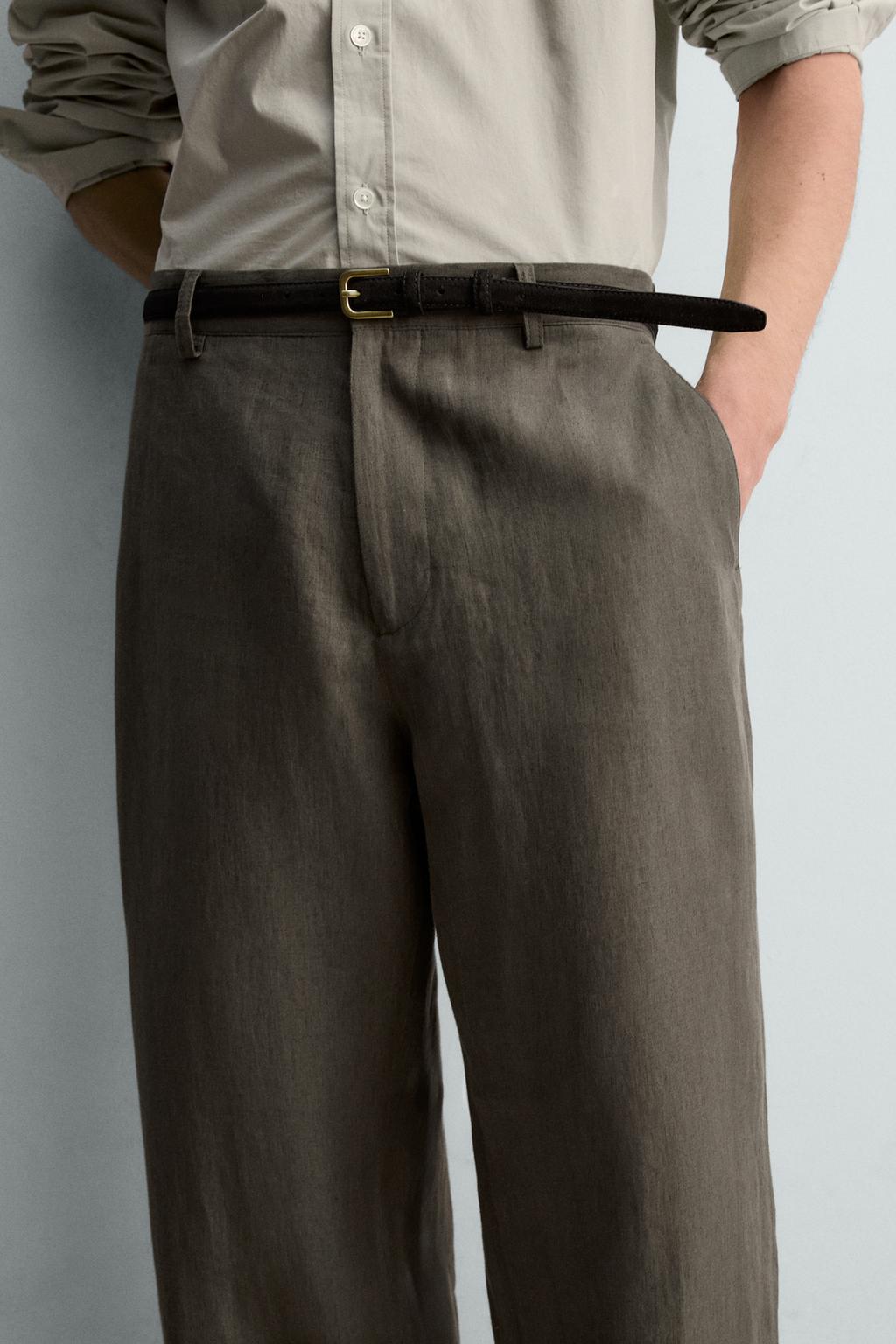 БРЮКИ ПРЯМОГО КРОЯ ИЗ 100% ЛЬНА лимитированная серия