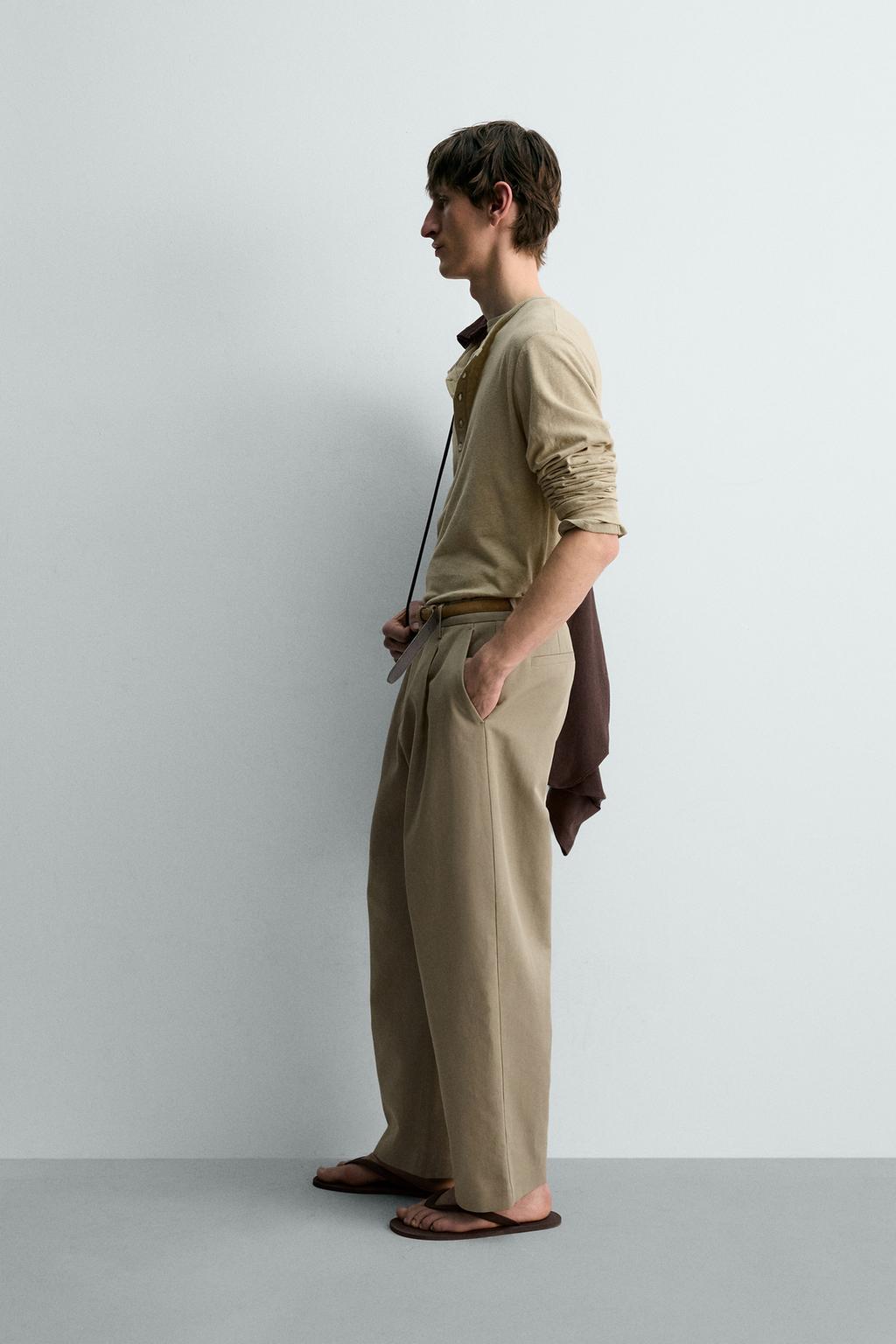 БРЮКИ ПРЯМОГО КРОЯ СО СКЛАДКАМИ - лимитированная серия