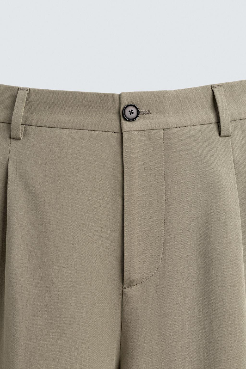 БРЮКИ ПРЯМОГО КРОЯ СО СКЛАДКАМИ - лимитированная серия