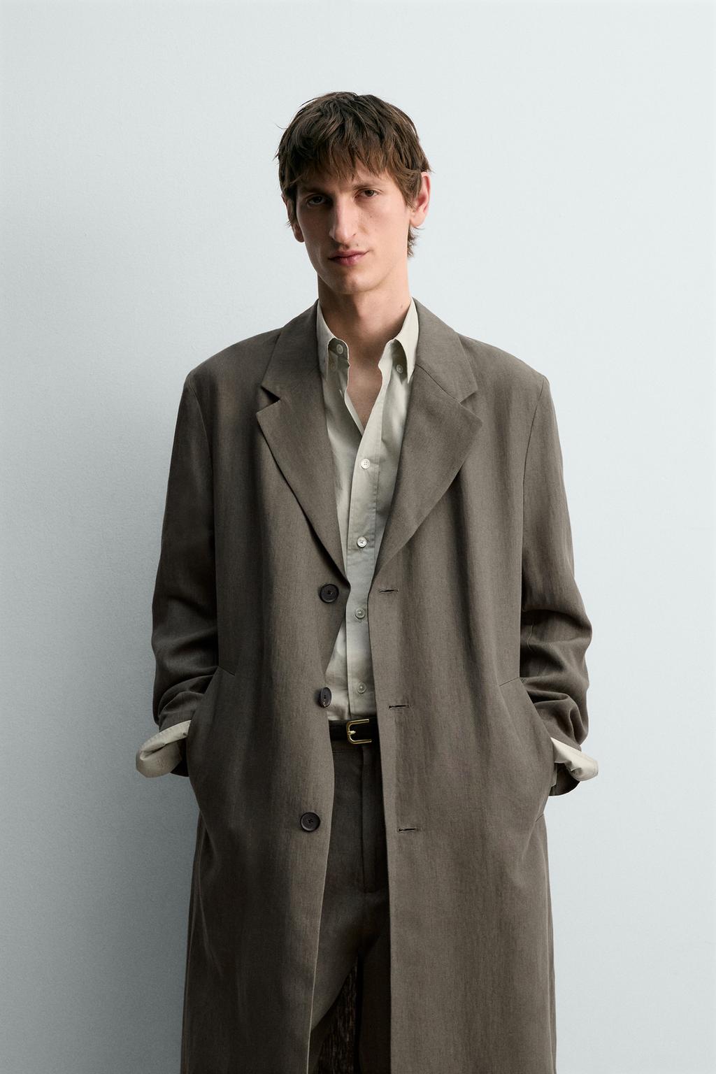 Пальто из 100% льна лимитированная серия