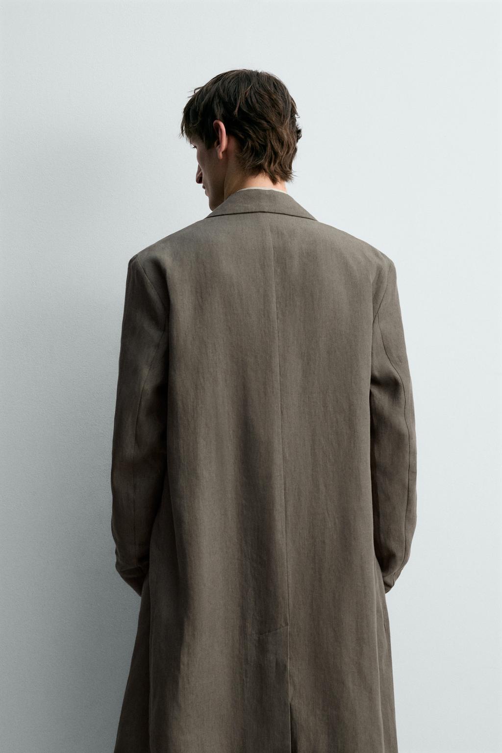 Пальто из 100% льна лимитированная серия