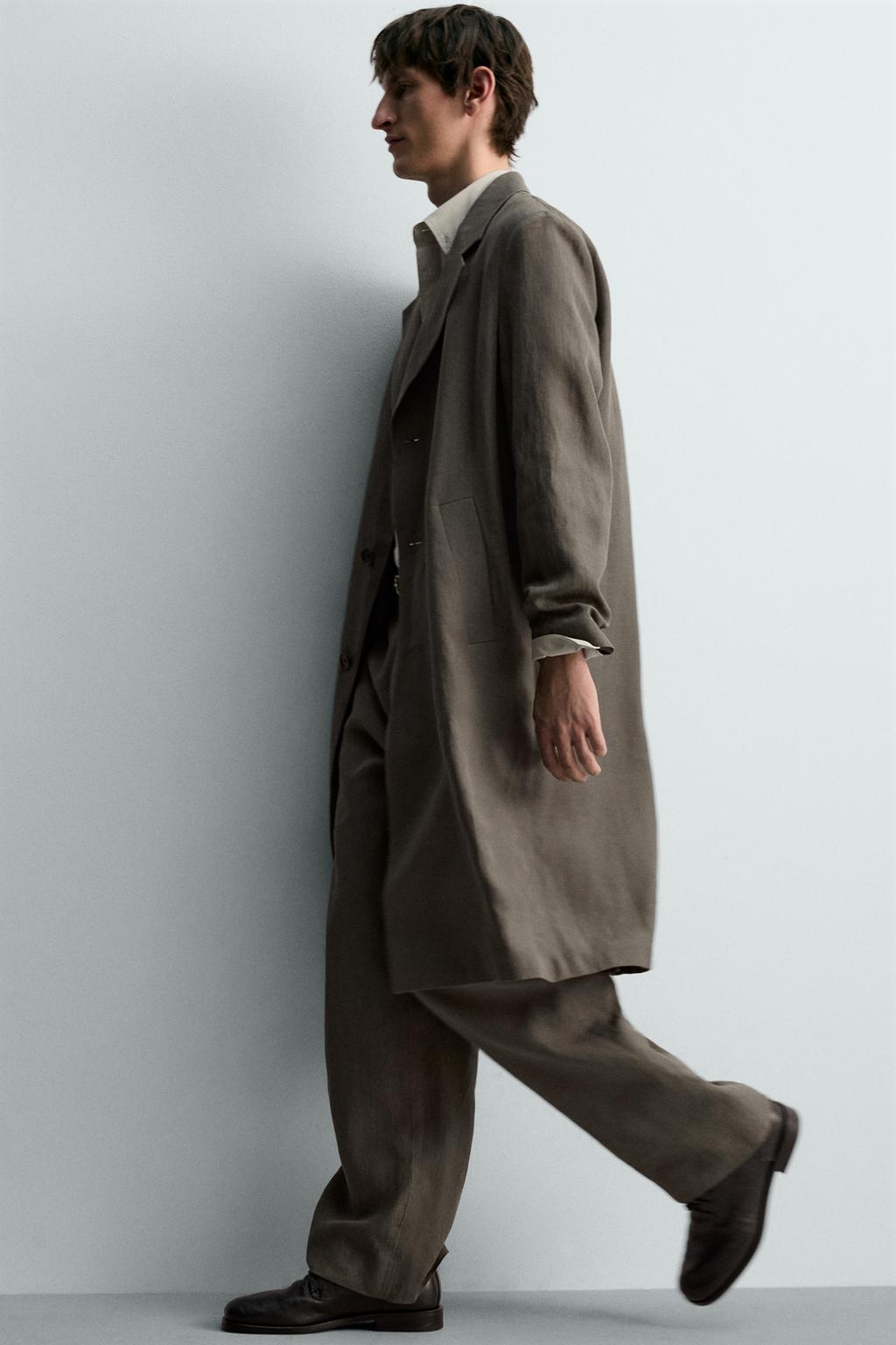 Пальто из 100% льна лимитированная серия