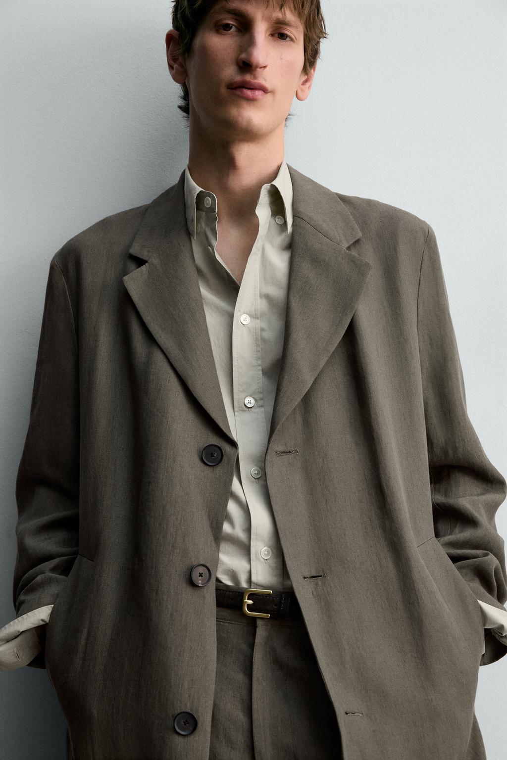 Пальто из 100% льна лимитированная серия