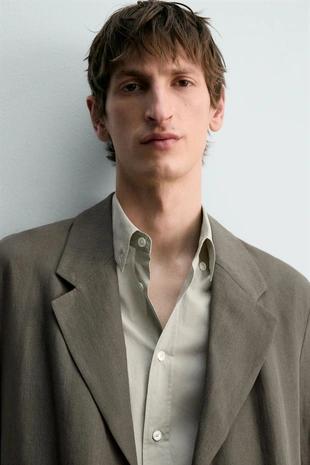 Пальто из 100% льна лимитированная серия- Заказать в России