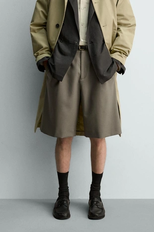 Шорты из 100% шерсти с защипами — лимитированная серия- Заказать в России