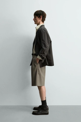 Шорты из 100% шерсти с защипами — лимитированная серия- Заказать в России