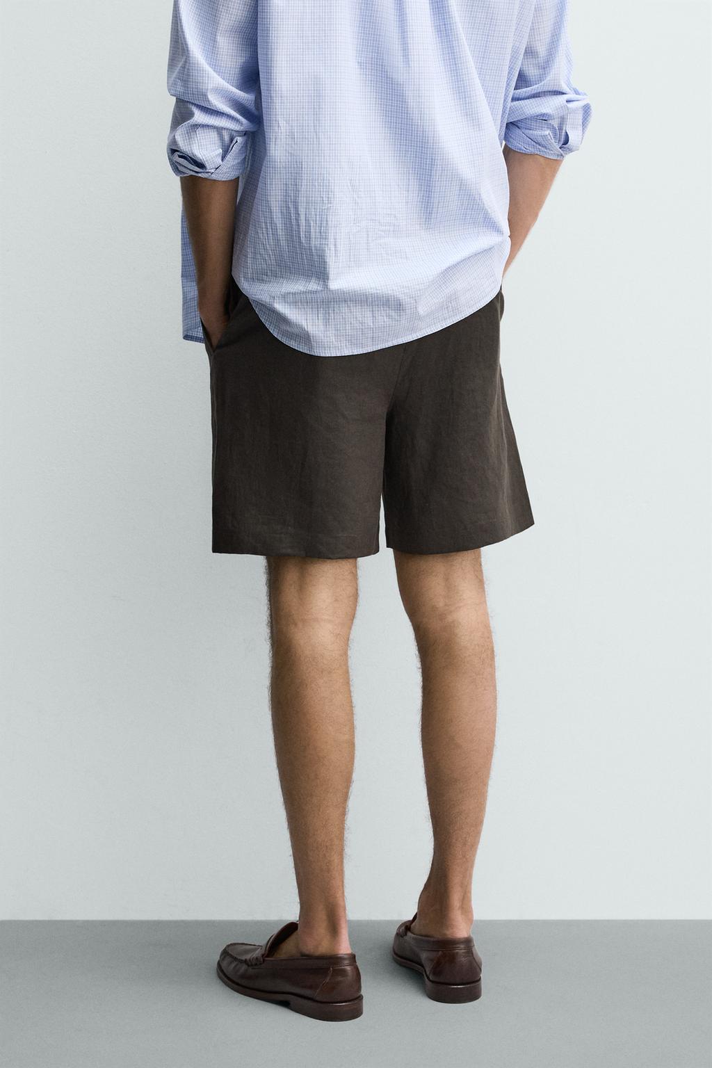 БЕРМУДЫ ИЗ 100% ЛЬНА КЛАССИЧЕСКОГО КРОЯ