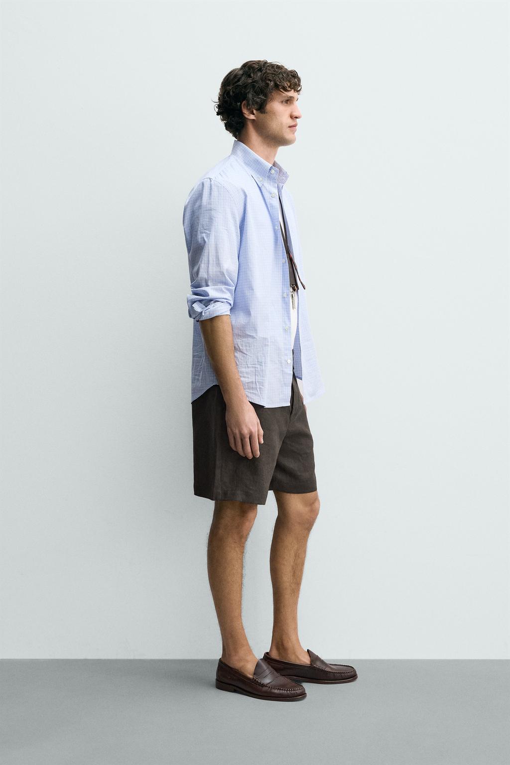 БЕРМУДЫ ИЗ 100% ЛЬНА КЛАССИЧЕСКОГО КРОЯ