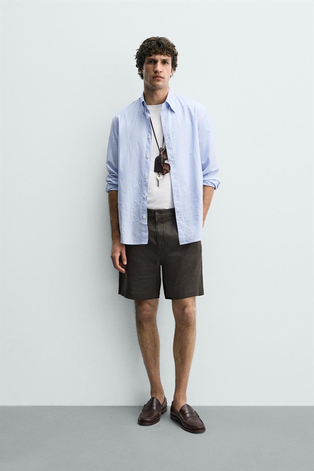 БЕРМУДЫ ИЗ 100% ЛЬНА КЛАССИЧЕСКОГО КРОЯ