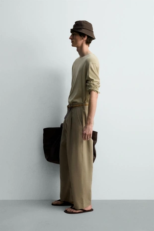 Легкий свитер из хлопка и льна лимитированная серия