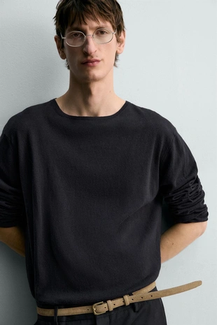 Легкий свитер из хлопка и льна лимитированная серия- Заказать в России