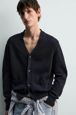 Кардиган из хлопка и льна лимитированная серия- Заказать в России