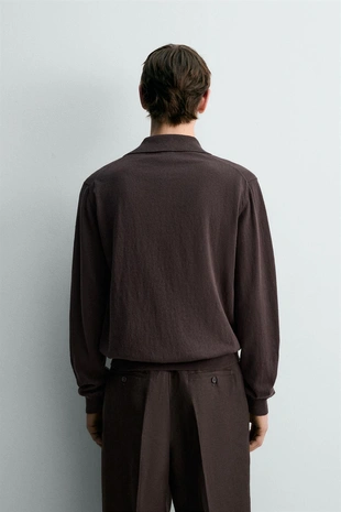 Трикотажное поло из хлопка и льна - лимитированная серия