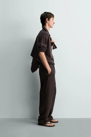 Трикотажное поло из хлопка и льна - лимитированная серия